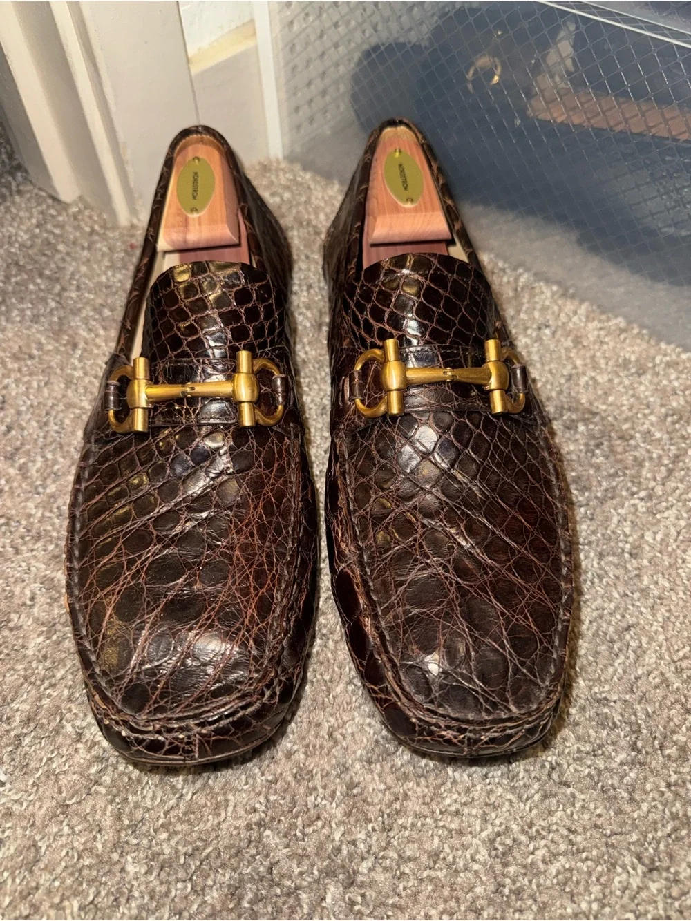 Ferragamo Gancini Genuine Crocodile Loafer